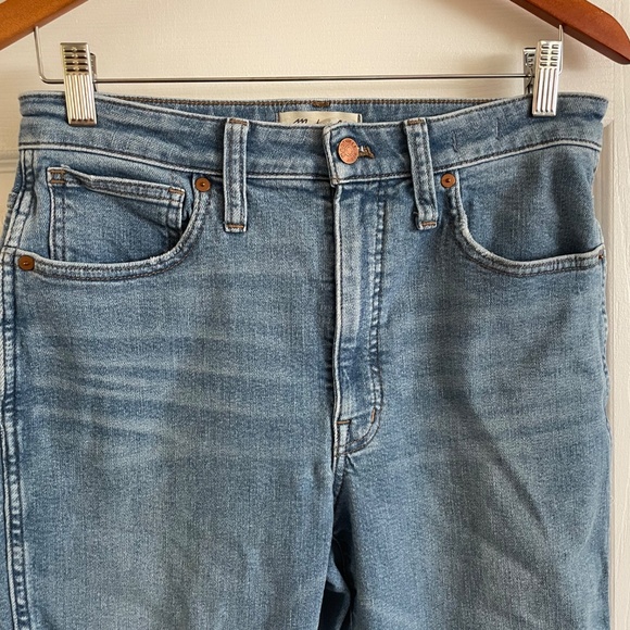 Madewell Mid Rise Stovepipe Jeans Women's Size 30 Medium Wash - Picture 2 of 12